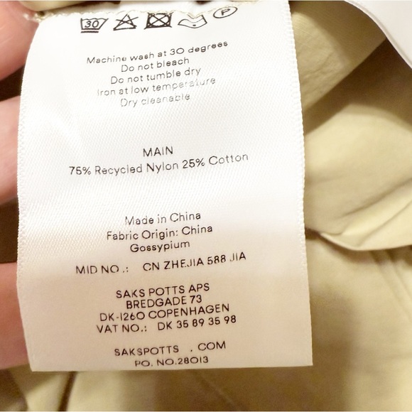 Saks Potts Lele Pleated Baggy Straight Leg Pants in Oat Brown size Medium - Picture 14 of 14